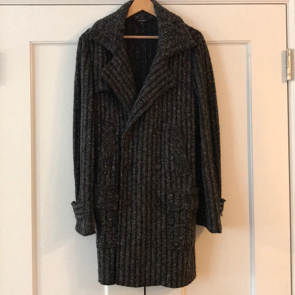 Dolce & Gabbana Hand-Knitted Men’s Sweater Trench